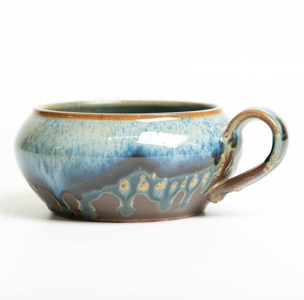 Soup Mug - Blue Peacock