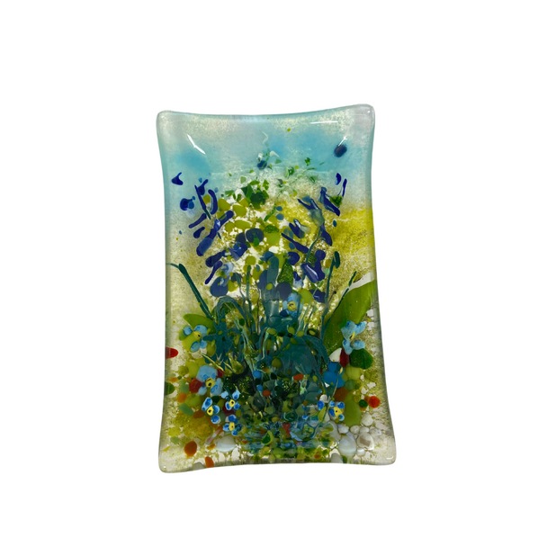 Blue Sky Blue Wildflower Small Dish