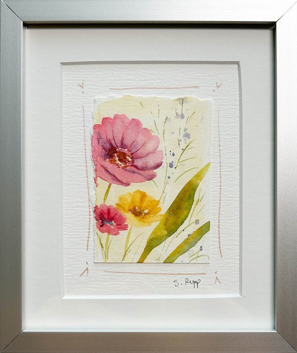 Zinnia 4 Framed Card