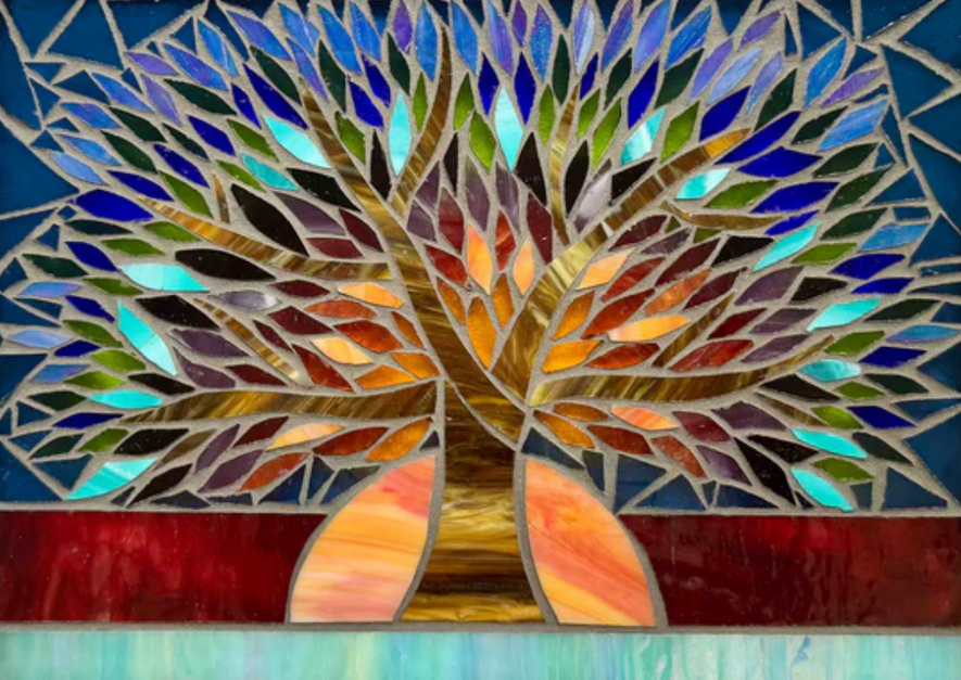 Bonnie Nygard – Glass Mosaic Tree of Life Window Hangings