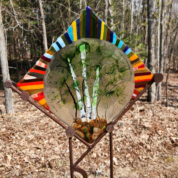 Framed Birch Outdoor Art Sculpture