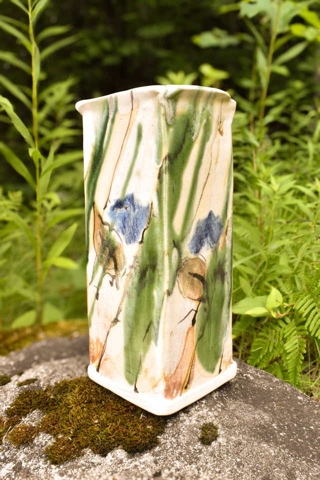 10" Square Berry Vase