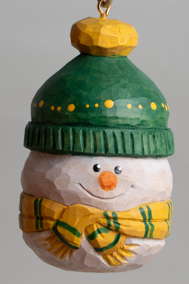 Snowman With Scarf Ornament