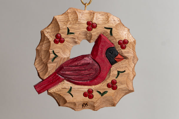 Wreath With Bird Ornament