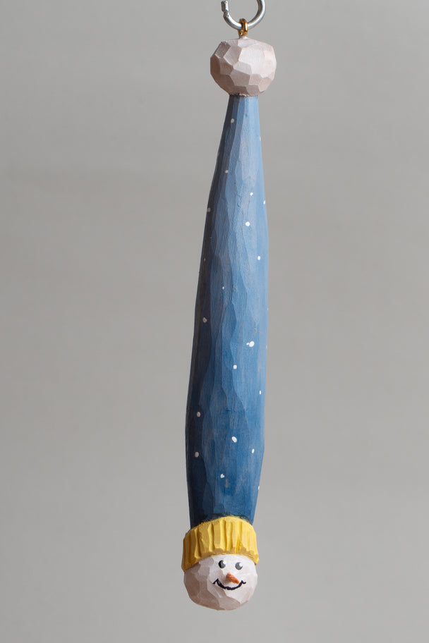 Small Tall Hat Snowman Ornament