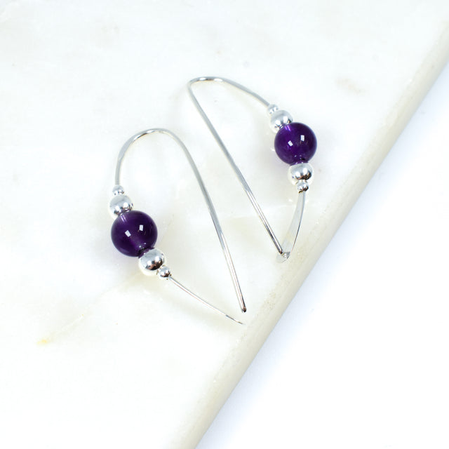 Sterling Silver Amethyst Earrings