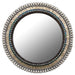 Large Pewter Drop Circular Mirror 30