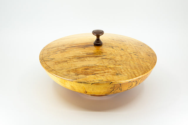 Silver Maple Burl Bowl with Lid