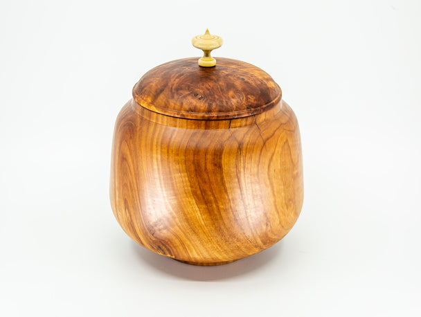 Apple Vessel with White Ash Finial