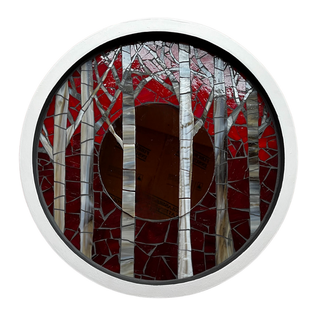 Forest Through the Trees Mosaic Mirror