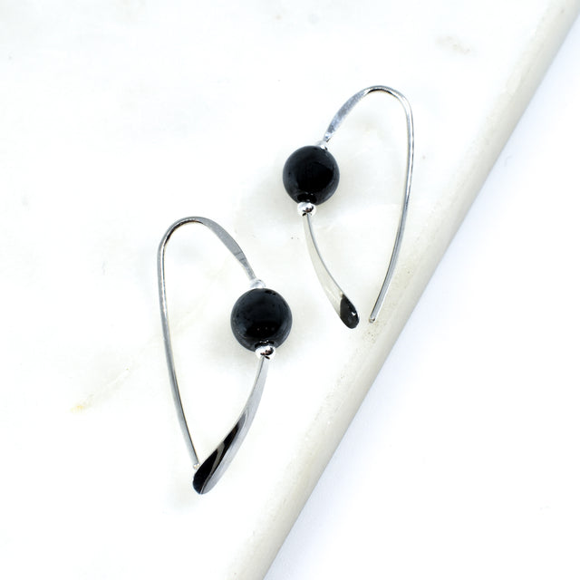 Sterling Silver with Hematite Earrings