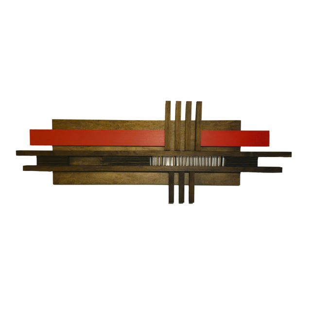 Medium Red Wood Wall Hanging