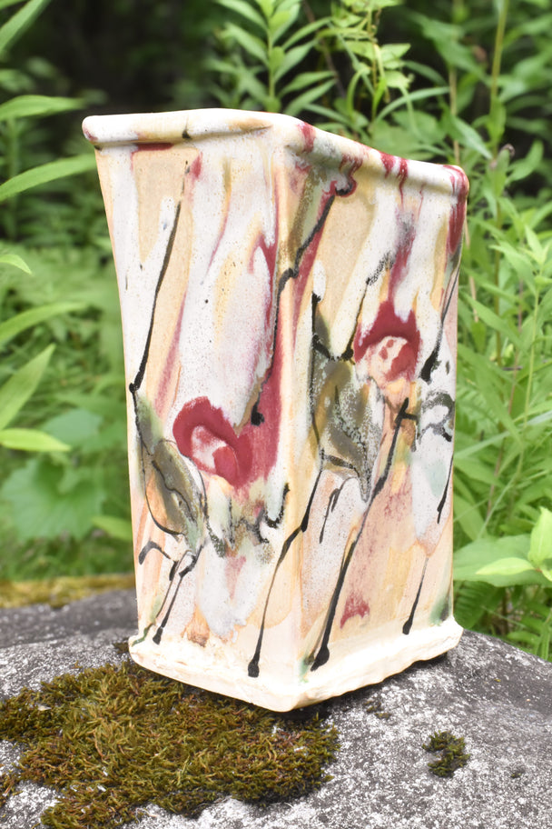 7 1/2" Square Berry Vase