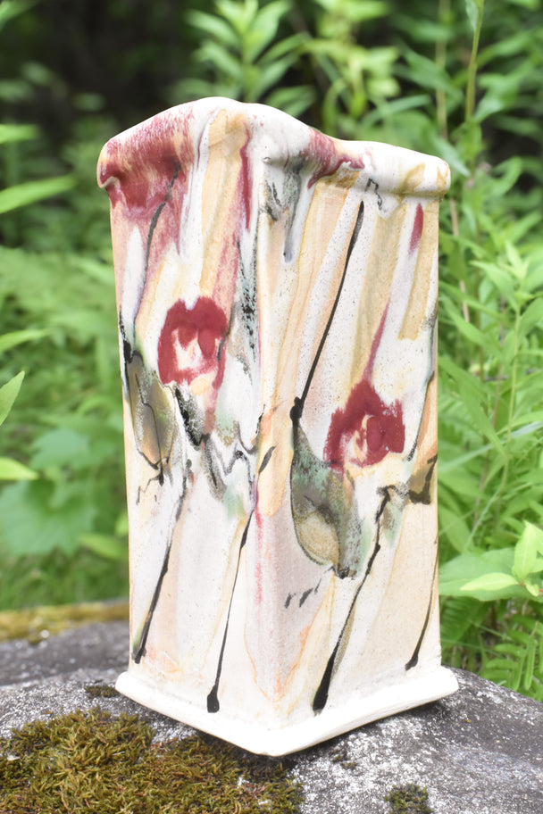 7 1/2" Square Berry Vase