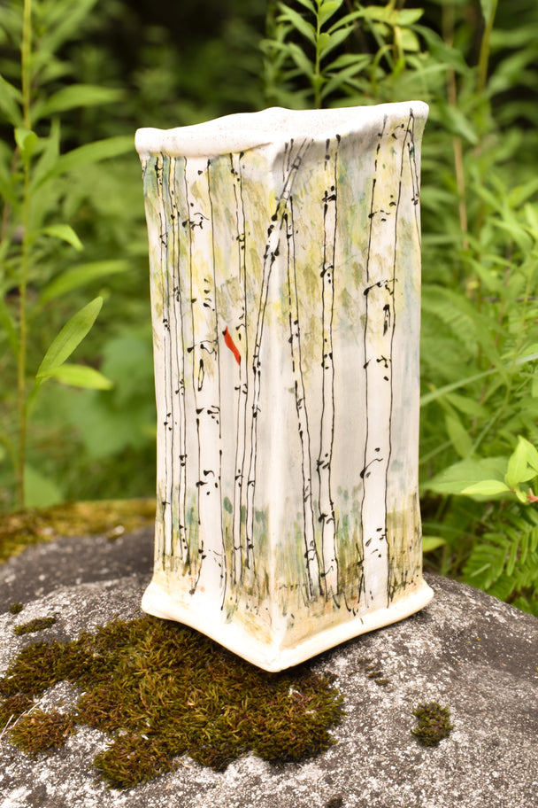 7 1/2" Square Cardinal Vase