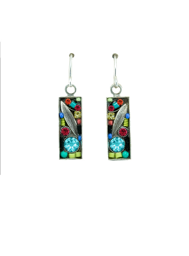 Luxe Small Rectangle Earrings Multicolor