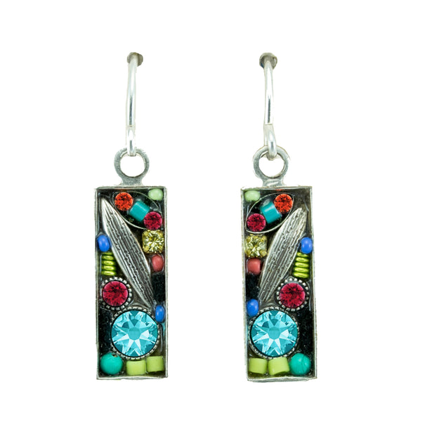 Luxe Small Rectangle Earrings Multicolor