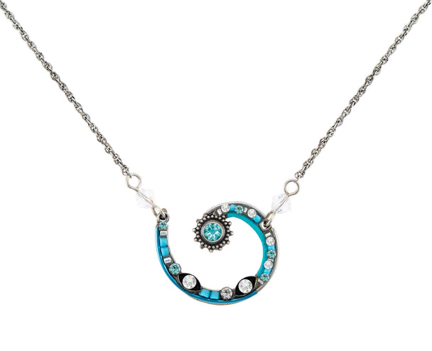 Spiral Pendant Necklace Ice