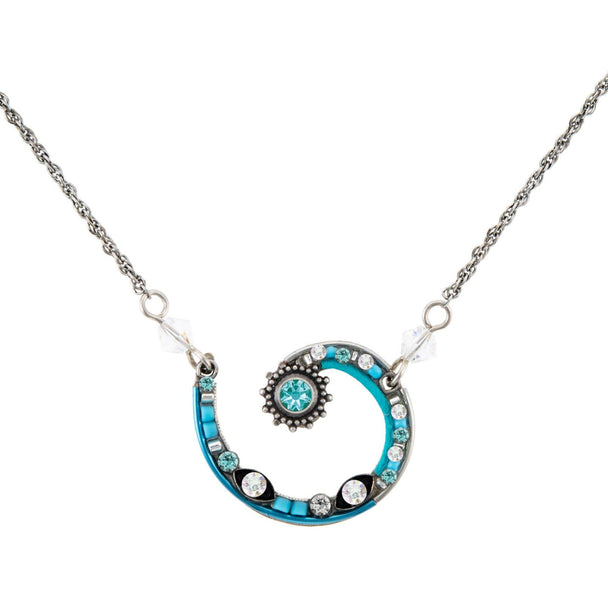 Spiral Pendant Necklace Ice