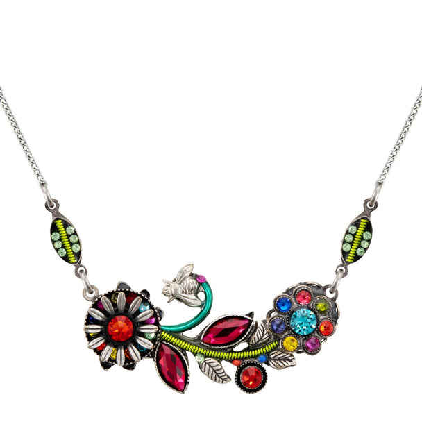 Botanical Flower Necklace Multicolor