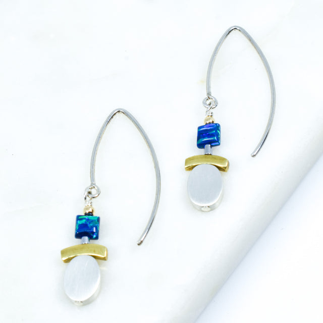 Blue Opal Earrings