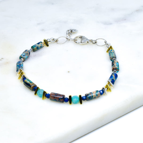 Ocean Blue Sea Jasper Bracelet