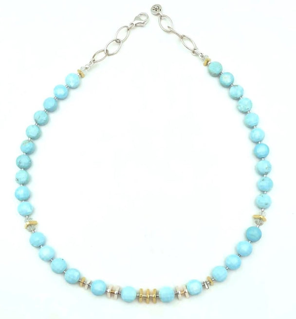 Turquoise and Aquamarine Necklace