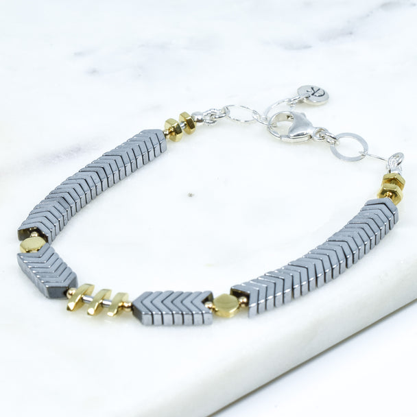 Chevron Hematine Bracelet