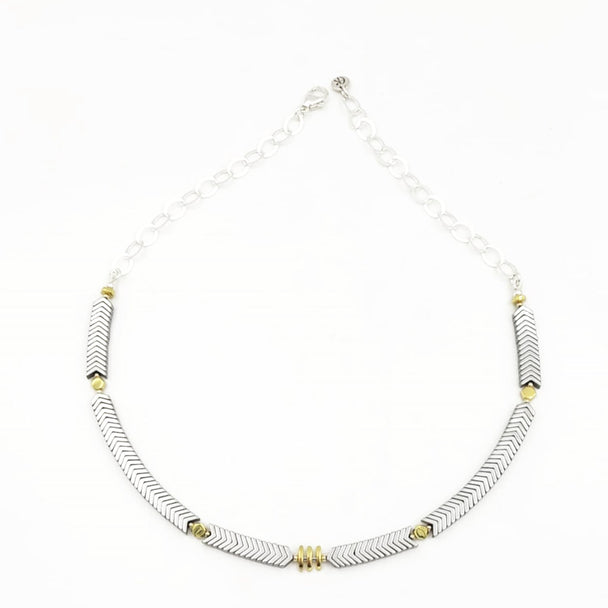 Chevron Hematine Necklace