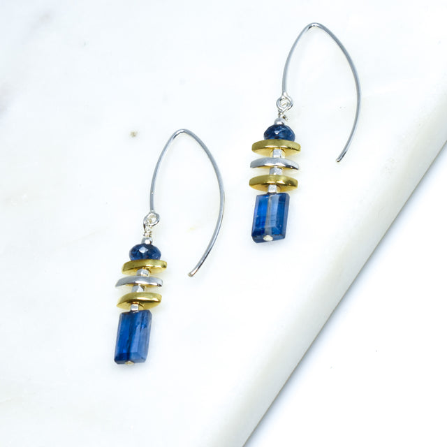 Silver Kyanite Earrings