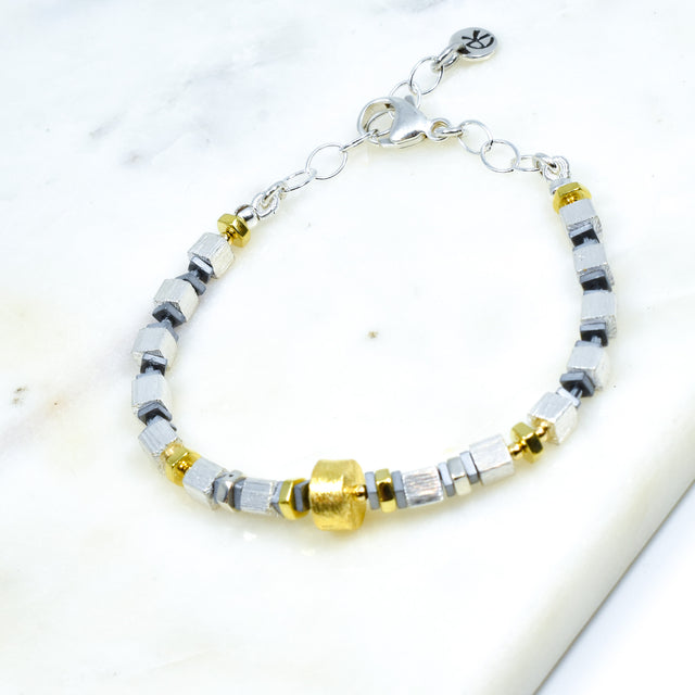Silver and Gold Bracelet