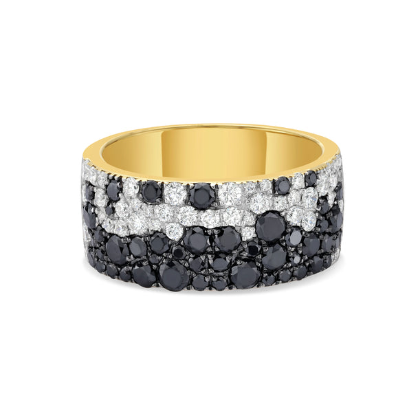 Black and White Diamond Pave Ring