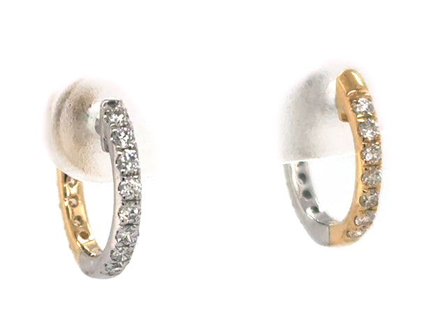 Diamond Reversible Huggy Earrings