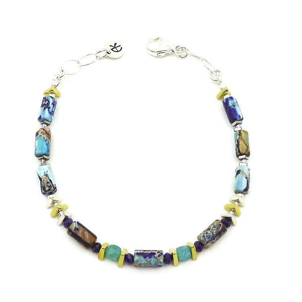 Ocean Blue Sea Jasper Bracelet