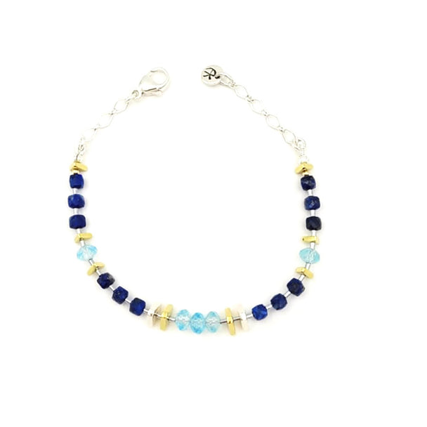 Lapis and Swiss Blue Topaz Bracelet