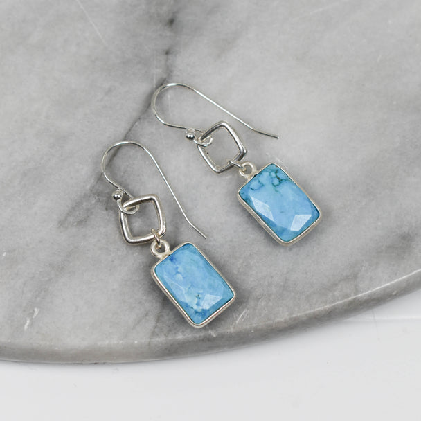 Turquoise and Silver Earrings