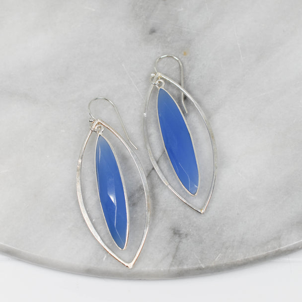 Chalcedony and Sterling Silver Earrings