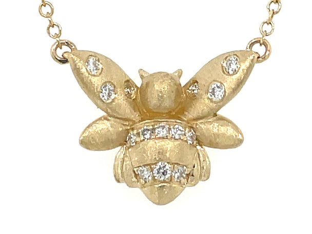 Diamond Bee Necklace