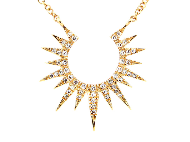 Diamond Sunburst Pendant Necklace