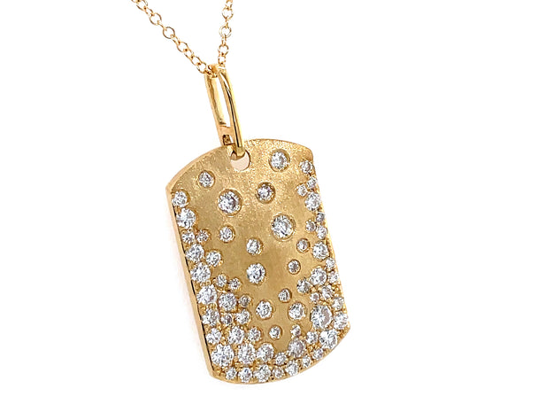 Diamond Confetti Dog Tag Necklace