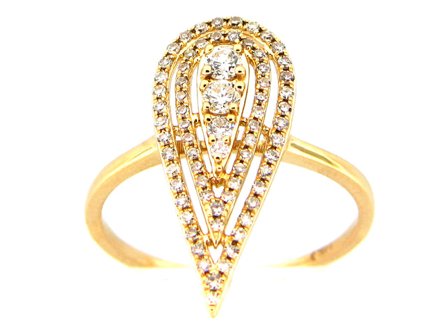 Pear Shaped Diamond Ring