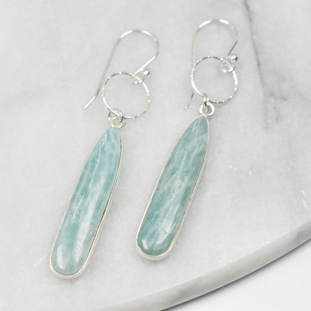 Amazonite and Silver Earrings