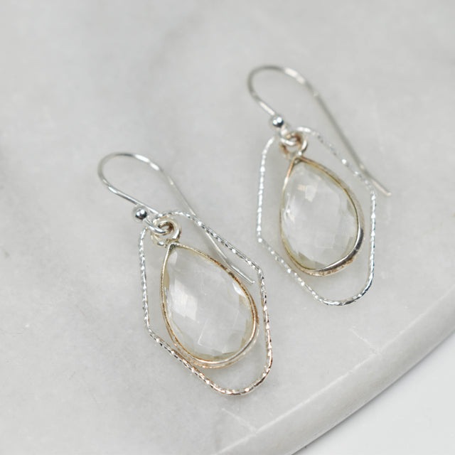 Silver and Quartz Earrings