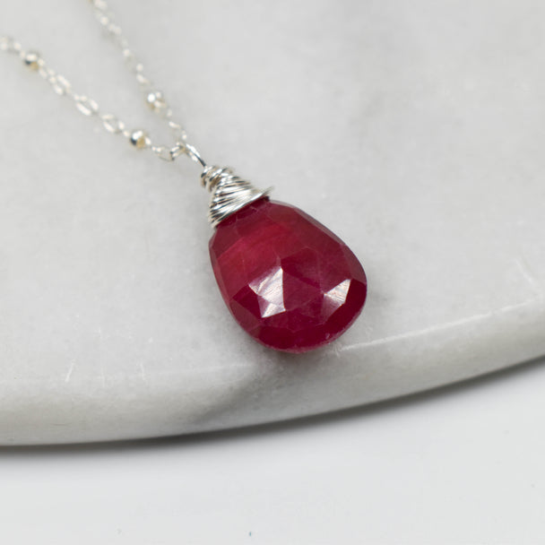 Top Wrapped Ruby Necklace