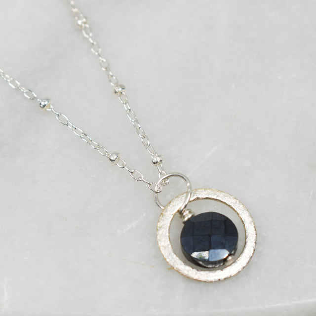 Onyx and Silver Necklace