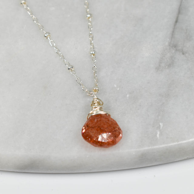 Top Wrapped Carnelian Necklace