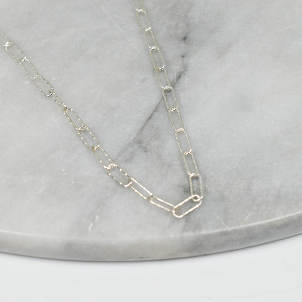 Sterling Silver Paper Clip Chain