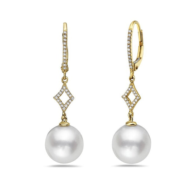 14K Gold Pearl Earrings