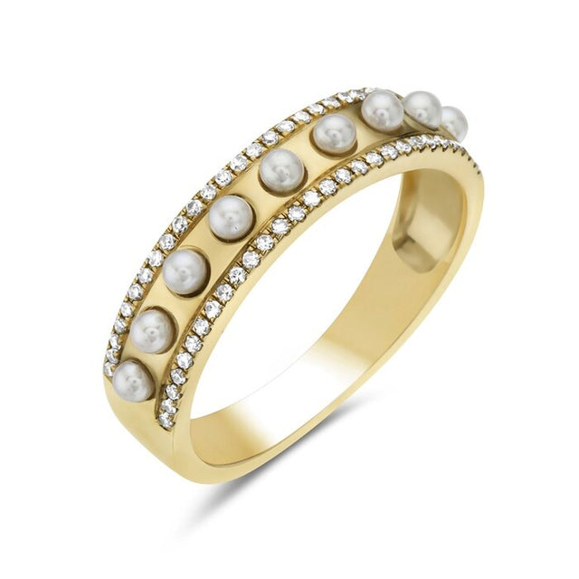 Pearl and Diamond Ring