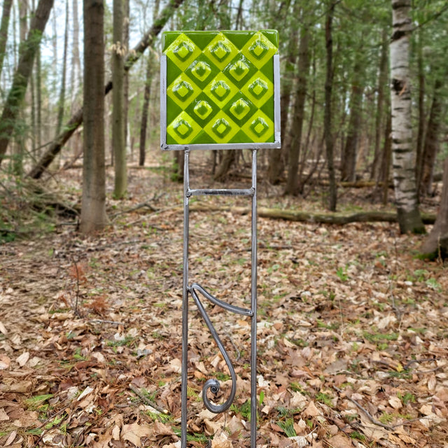 Green Squares Garden Stake